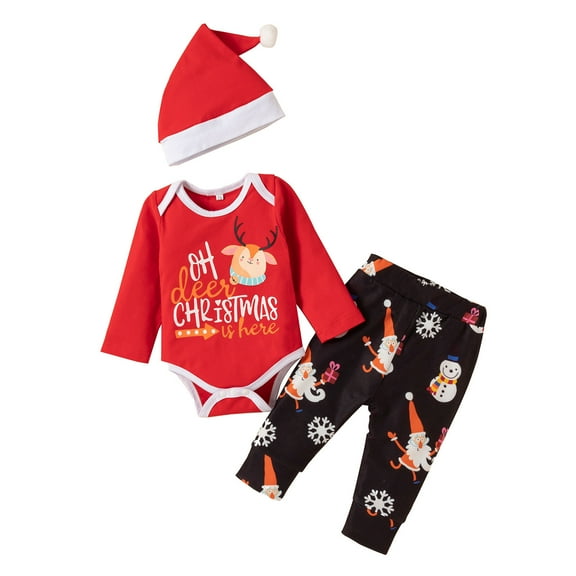 JLMSPLWG Christmas Outfits Toddler Kids Christmas Boys Christmas Outfit for Baby Girl Baby Clothes 12 Months 9 Month Baby Clothes for Teens Girls 4t, Red 12-18 Months