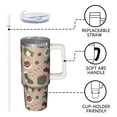 thumbnail image 3 of 30oz Christmas Tree Tumbler with Lid and Straw, Stainless Steel Cup with Handle Red Bowknot Travel Mug, Christmas Presents, 3 of 5