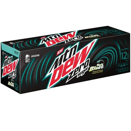 New Dew Baja Blast Zero, 12 fl oz can, 12 count