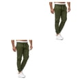 thumbnail image 4 of Pantalones de algodón para hombre Sonducket reemplazo informal elegante con múltiples bolsillos y cordón cintura media, 4 of 6