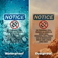 thumbnail image 6 of (2 Pack) No Personal Cell Phones OSHA Notice Sign 7 Inch X 10 Inch Plastic Sign, Weather Resistant, UV Protected for Workplace, Business, and Construction Site, Made in the USA, 6 of 8