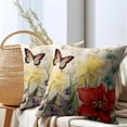 thumbnail image 6 of Spring Summer Flower Outdoor Decorative Pillow Covers 18x18 Inch Set of 2 Floral Butterfly Throw Pillows Spring Farmhouse Pillowcases Cushion Covers for Couch Bed Sofa Chair Home Decor, 6 of 7