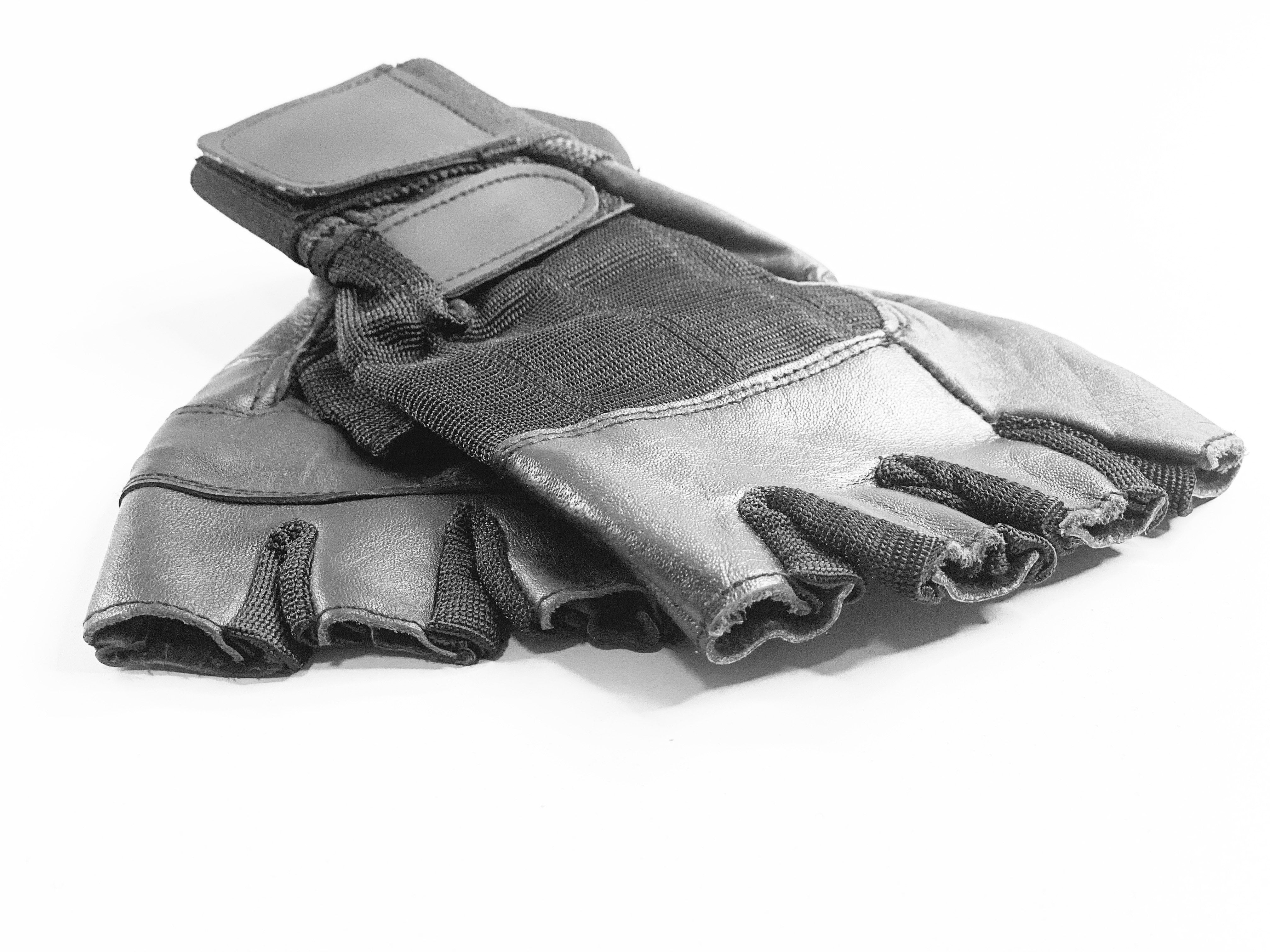 DMP Leather Workout Gloves with Wrap Around Wrist Support for Heavy