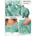 thumbnail image 5 of MINTREUS Women's Knit Pajamas Set Ruffle Sleeves Sleepwear Casual 2 Piece Pjs Soft Loungewear with Pockets, 5 of 6