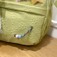 thumbnail image 5 of Foral School Backpack, Multi-layer Backpack with Star Pendant&Mini Pendant Bag, Lightweight Loptop Backpack for Middle School College, Green, 5 of 10