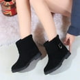 thumbnail image 3 of Women's Comfortable ankle boots with sock cuffs | Slip-On Booties in Black & Khaki, 3 of 12