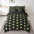 thumbnail image 2 of Manfei Modern Geometric Spot 7-Piece Bedding Comforter Set,Minimalist Geometric Aesthetic King Bedding Sets,Green Black Bed Sheets For Teens Girl,Luxury Bedroom Decor Reversible, 2 of 8