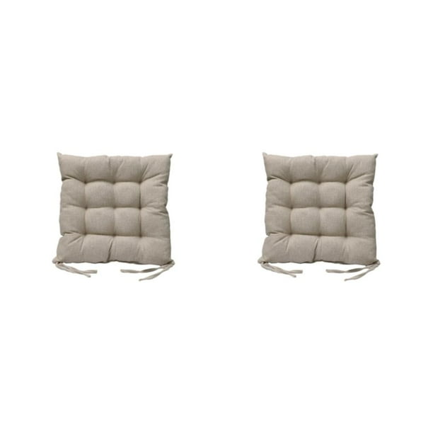 Cojín de asiento de lino transpirable Advancent Beige blanco beis 2Conjunto