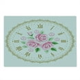 thumbnail image 2 of Shabby Flora Cutting Board, Vintage Clock Face Roses Roman Numbers Antique Vintage Style, Decorative Tempered Glass Cutting and Serving Board, Large Size, Dark Khaki Pale Pink, by Ambesonne, 2 of 5