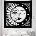 thumbnail image 1 of Moon Rays Tapestry, Theme Inspired Sun and Crescent Depiction in Astrological Style, Fabric Wall Hanging Decor for Bedroom Living Room Dorm, 5 Sizes, Charcoal Grey White, by Ambesonne, 1 of 1