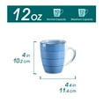 thumbnail image 3 of MALACASA 12oz Coffee Mugs, Set of 6, Stoneware Hot Chocolate Coffee Set, Blue, 3 of 8