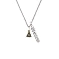 thumbnail image 2 of Delight Jewelry Goldtone Mini Buddha Silvertone Fearless Bar Charm Necklace, 23", 2 of 4