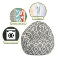 thumbnail image 6 of Majestic Home Goods Small Bean Bag Athens Gray, 6 of 6