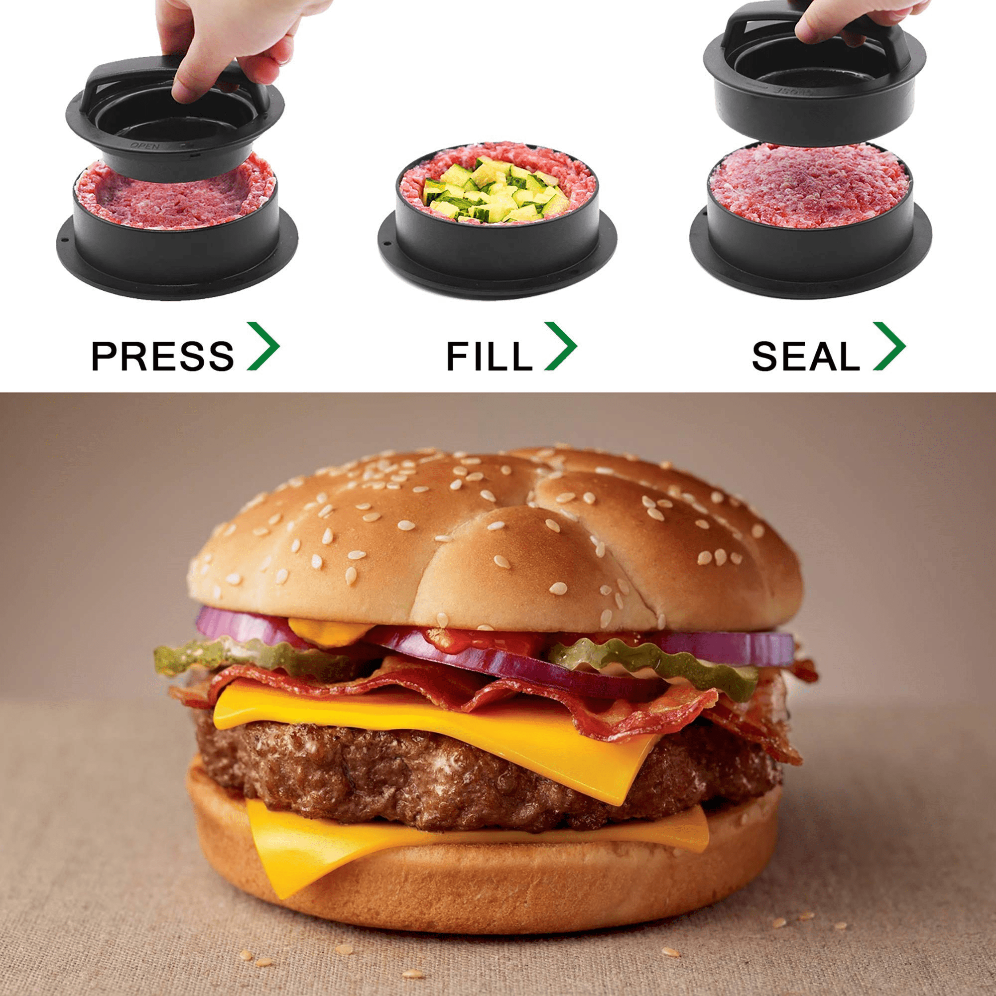 Non-Stick Easy Hamburger Meat Presser Tool – Mavigadget