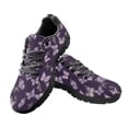 thumbnail image 2 of COEQINE Purple Butterfly Girls Sneakers Lace Up Black Sole Women Running Shoes for Travel Outdoor Comfortable Training Athletic Sport Shoes Violet Butterfly Footwear, 2 of 7