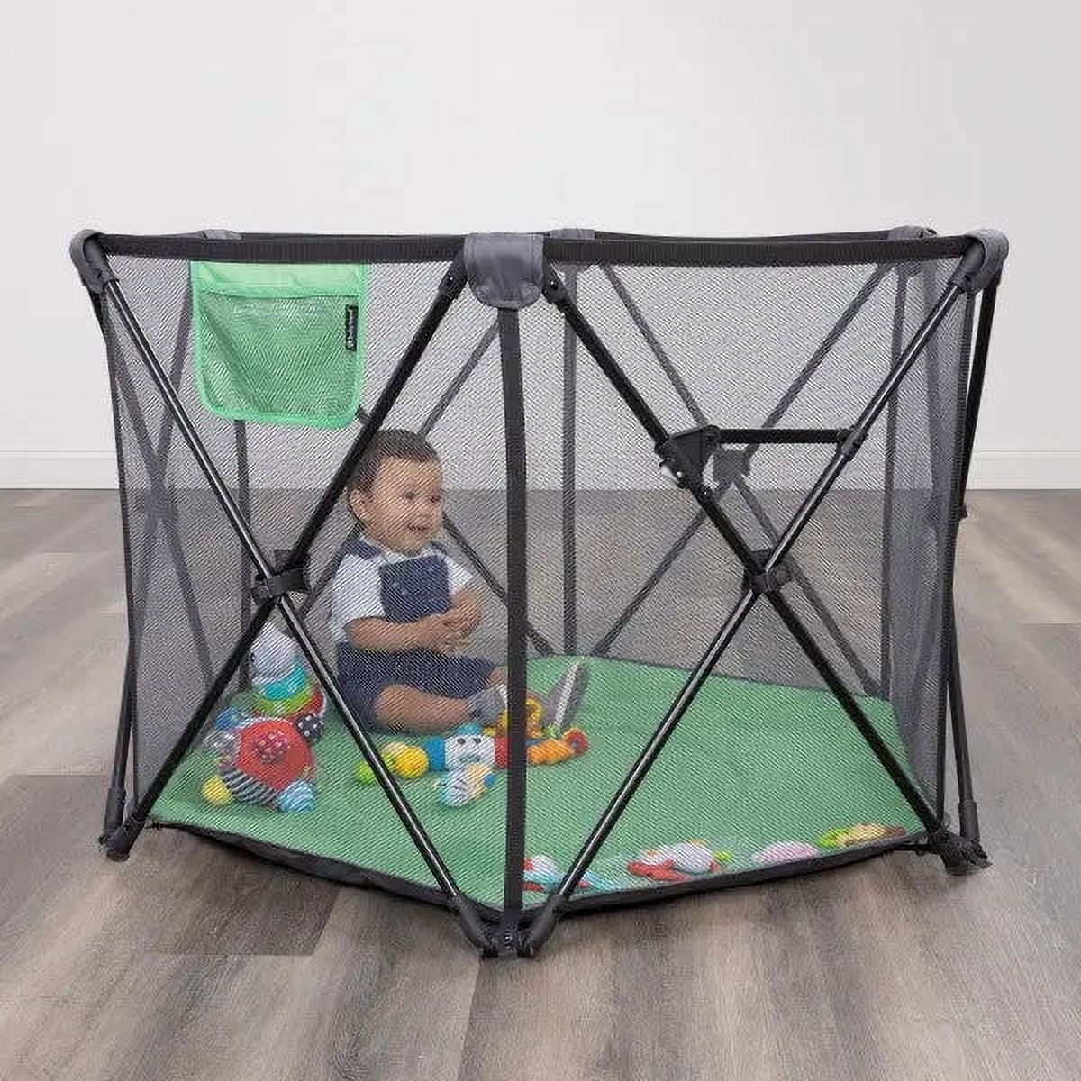 Baby Trend Play Zone Pop-up Play Pen for Toddlers, Playful Green