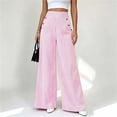 thumbnail image 5 of Lnmiateer Elegant High Waist Wide Leg Pants for Women Draped Loose Silhouette Solid Color Casual Dress Trousers Party Dinner Autumn Winter, 5 of 5