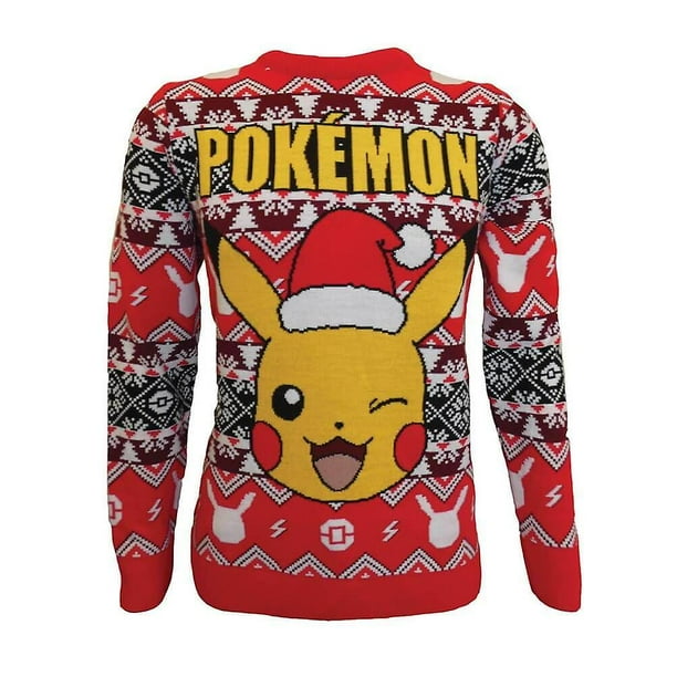 SEBNEEI Pokemon Pikachu Knitted Christmas Jumper Walmart
