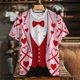 thumbnail image 1 of Xuyuer Valentine's Day Women's Tshirts Holiday Party Funny Costume 3D Print Funny Tuxedo Graphic T-Shirt Novelty Short Sleeve Crewneck Shirt Circus Costume Showman T-Shir, 1 of 9