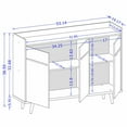 thumbnail image 3 of Manhattan Comfort Bradley 4 Shelves Wood Buffet Stand in Off White, 3 of 3