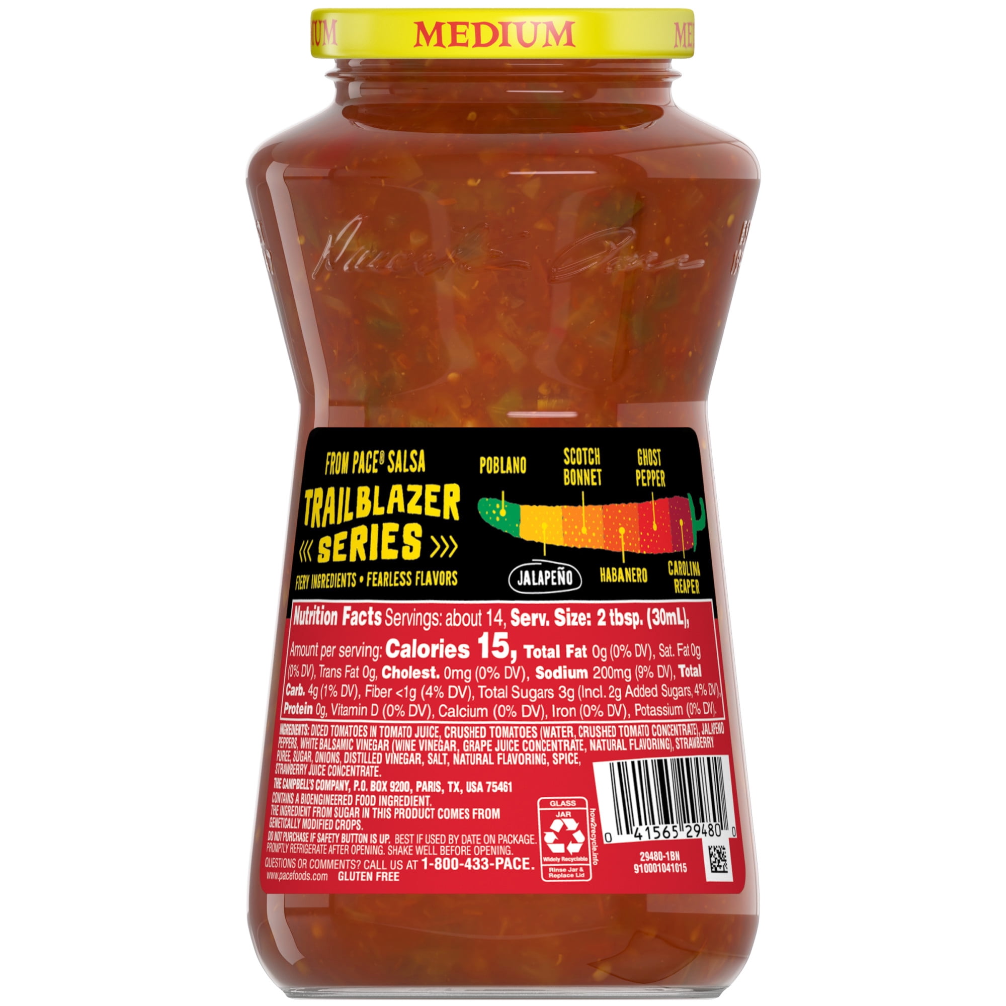 (2 pack) Pace Balsamic Strawberry Jalapeno Salsa, 16 oz Jar