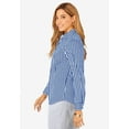 thumbnail image 3 of Jessica London Women's Plus Size Wrinkle-Free Stretch Poplin Shirt, 3 of 3