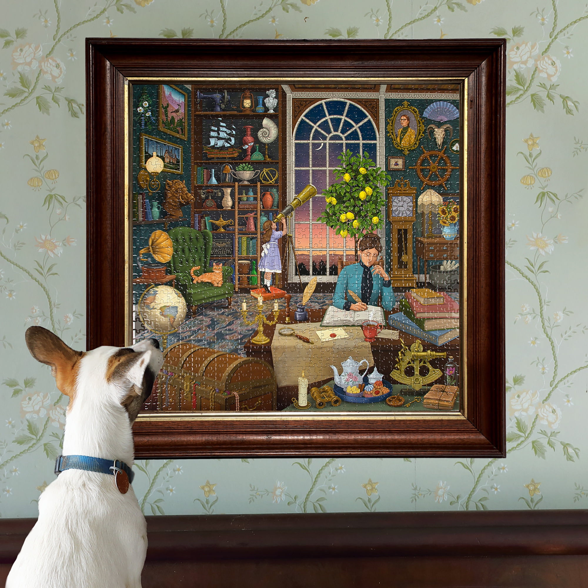 eeBoo Piece & Love: Alchemist's Library - 1000 Piece Puzzle - Adult Square Jigsaw, 23x23", Includes Image Reference Insert, Glossy High-Quality Pieces