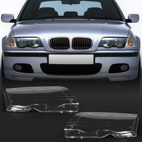 2 Pcs Lentille de Phare de Voiture Côté Gauche et Droit, Couvercle de Lentille Transparent de Remplacement pour 1998-2001 BMW 323i; 1998-2000 BMW 328i; 2001 BMW 320i Base