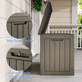 thumbnail image 4 of Chiccushion 45 Gallon Outdoor Patio Box Deck Solid Structure Practical Storage Cabinet for Courtyard Pool Area, Beige Brown, 4 of 5