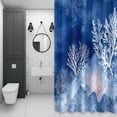 thumbnail image 4 of Summer Ocean Corals Bathroom Shower Curtain, Nautical Coastal Watercolor Blue Sea Waves Waterproof Washable Soft Bath Curtain for Bathtub Decor with 12 Hooks&Grommet, 60x72 Inch, 4 of 9