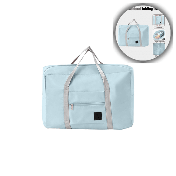 Large Capacity Foldable Travel Storage Bag with Reinforced Handle & Trolley Sleeve – Durable Portable Organizer for Luggage and Trips