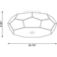 thumbnail image 3 of Vanity Art 3 Light 15.75 Inches Unique Statement Geometric Flush Mount Lighting | Modern Hanging Ceiling Lights Fixtures for Dining Room Living Room Bed Room Kitchen SYBG3103-BK, 3 of 8