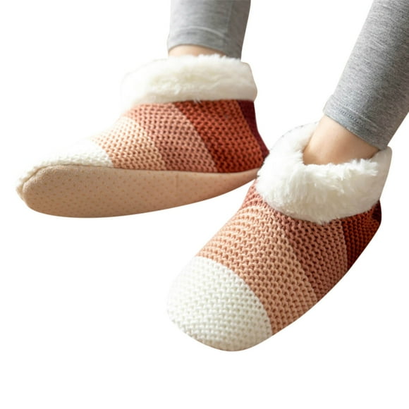 GDREDA Heated Socks Winter Women Socks Christmas Socks Cozy Fuzzy Lined Warm Socks With Silicone Pink,