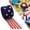B_Dark Blue, variant on 4th of July Ribbon, Patriotic Wired Ribbons for Crafts, Wrapping, Wreath Bows, Red White Blue Ribbon, Vintage American Flag Ribbons for Anniversary Memorial Day Decoration, Style F