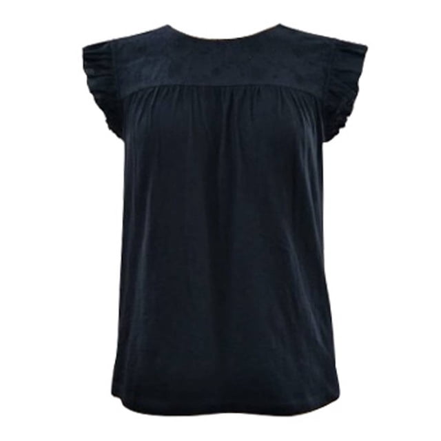 Blusa George Talla M con Canesú Negro