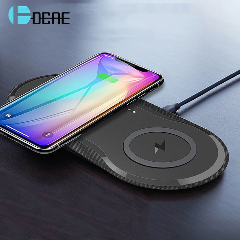 10W Dual Qi Wireless Charger for Samsung S10 S9 S8 Note 9 8 Double 2 in