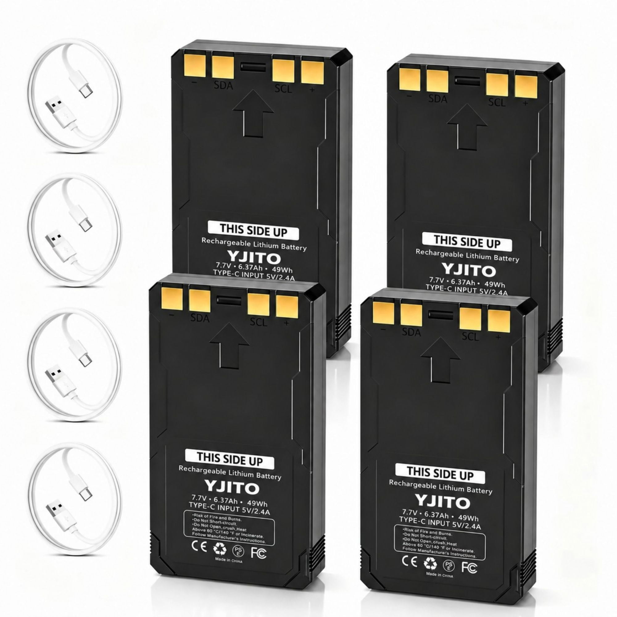 YJITO LIT-22 Replacement Trail Camera Battery Pack 4-Pack Compatible with Spypoint Flex-M Flex M2 S Dark Dark Plus G-36 G36 LIT-22PRO Game Camera