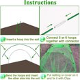 thumbnail image 4 of Danhjin Greenhouse Kit with Garden Hoops, Wider Tunnel Greenhouse Fiberglass Support Frame for Outdoor Heavy Duty Use, Plant Cover Fabric with Garden Stakes for Vegetable Flower Beds, 4 of 4