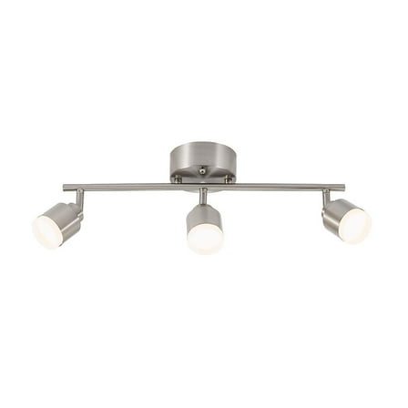 Open Box 19 In. 3-Light Brushed Steel Integrated LED Track Lighting Kit
