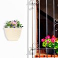thumbnail image 3 of Shisuyan Hanging Flower Pots White Plastic Basket-Weave Imitation 1Set 7.7X6.1X6.1In, 3 of 8