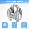 thumbnail image 4 of Uxcell 10-Pack Abrazaderas de Cable, Clip de Cable de Acero Inoxidable M2, Perno en U, Sujetador de Abrazaderas de Cable, 4 of 6