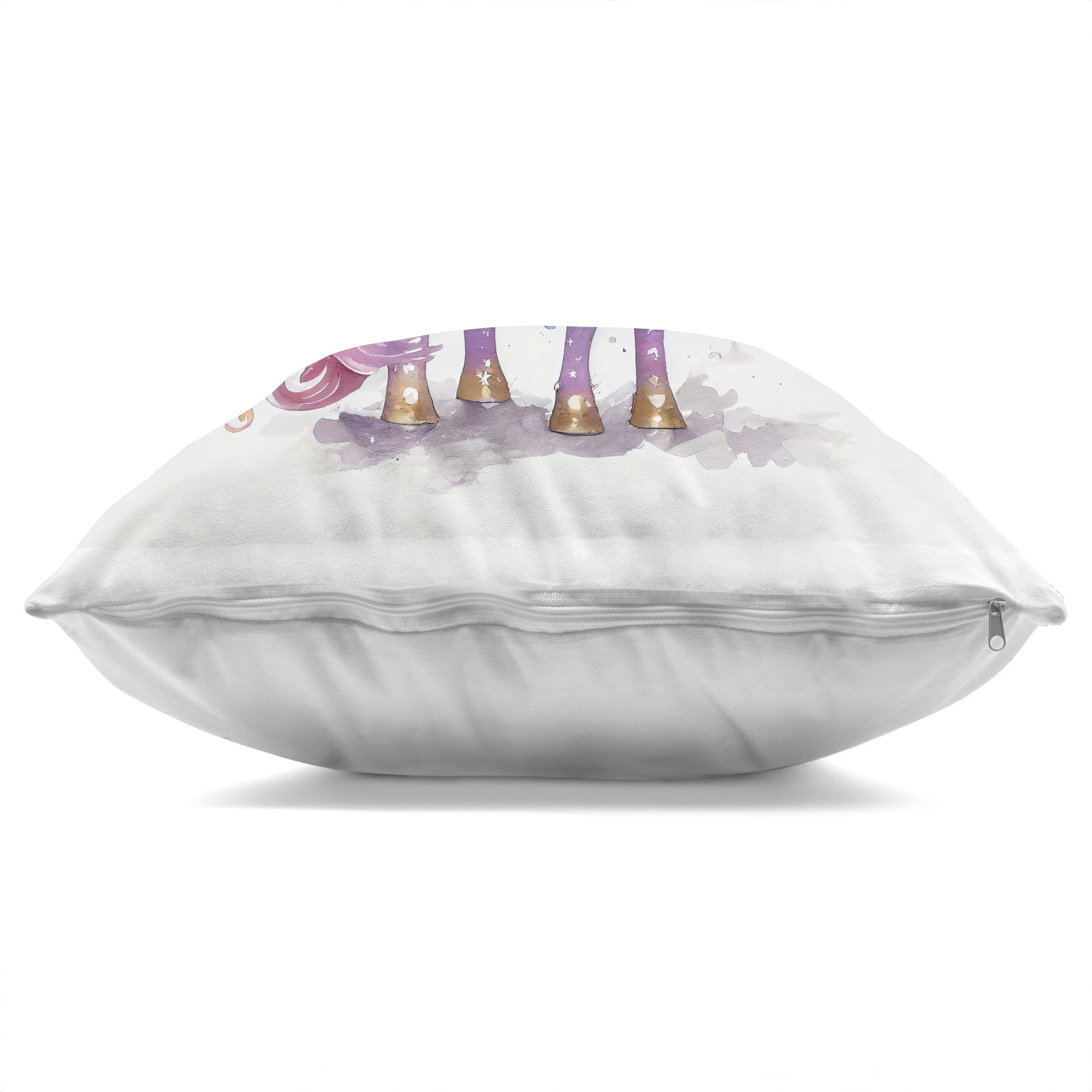 Stupell Industries Watercolor Unicorn & Rainbow Mane Decorative Printed Throw Pillow, design by Creative Studio