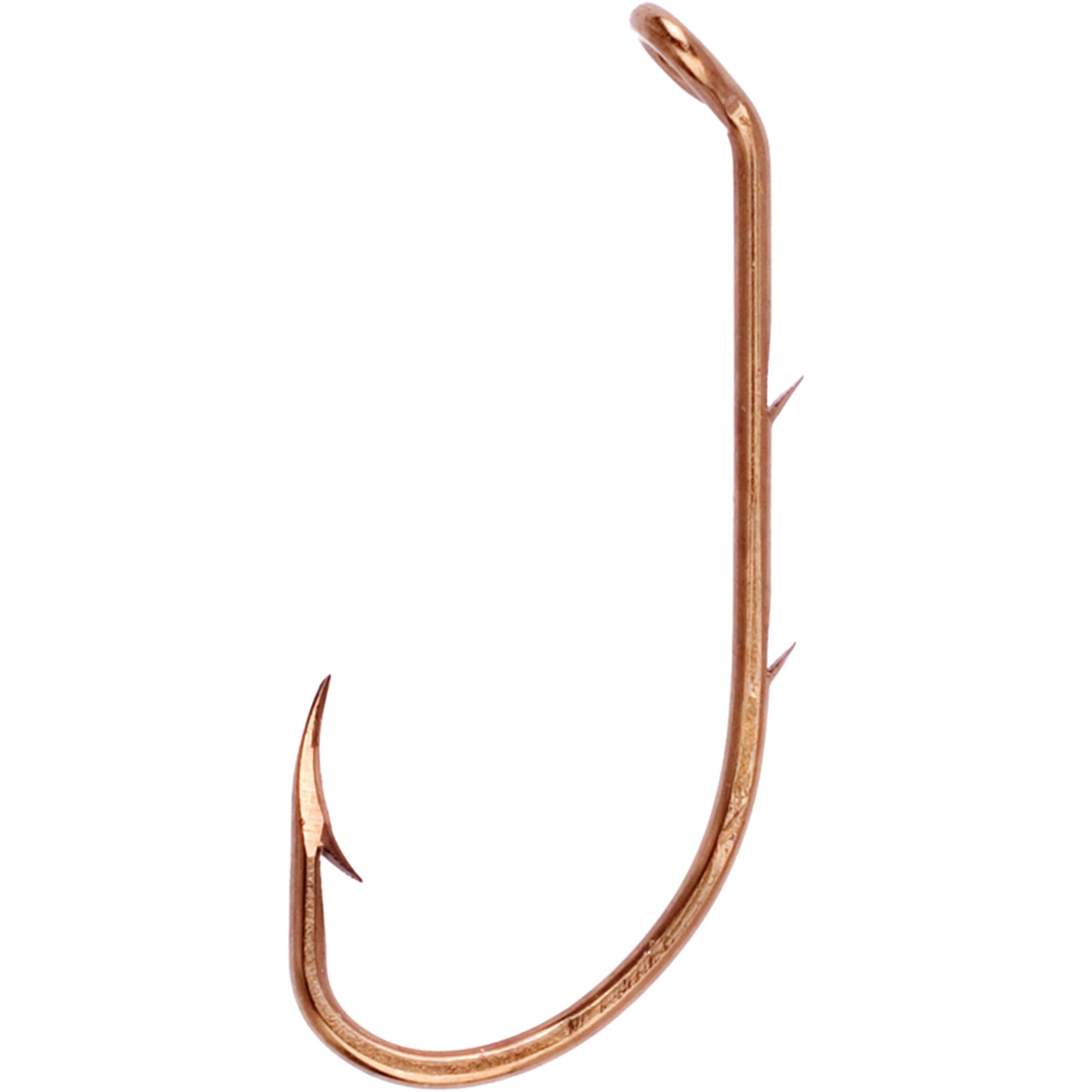 (2 pack) Eagle Claw 181FH-10 Baitholder Down Eye 2-Slice Offset Hook, Bronze, Size 10
