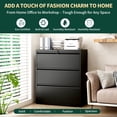 thumbnail image 6 of IKIMI 3-Drawer Lateral File Cabinet with Lock, 35.4" Wide Metal Filing Cabinet for Letter/Legal/A4 Files, Black, 6 of 8