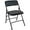 Black Fabric/Black Frame, variant on QRKD Black Padded Metal Folding Chair - Black 1-in Fabric Seat