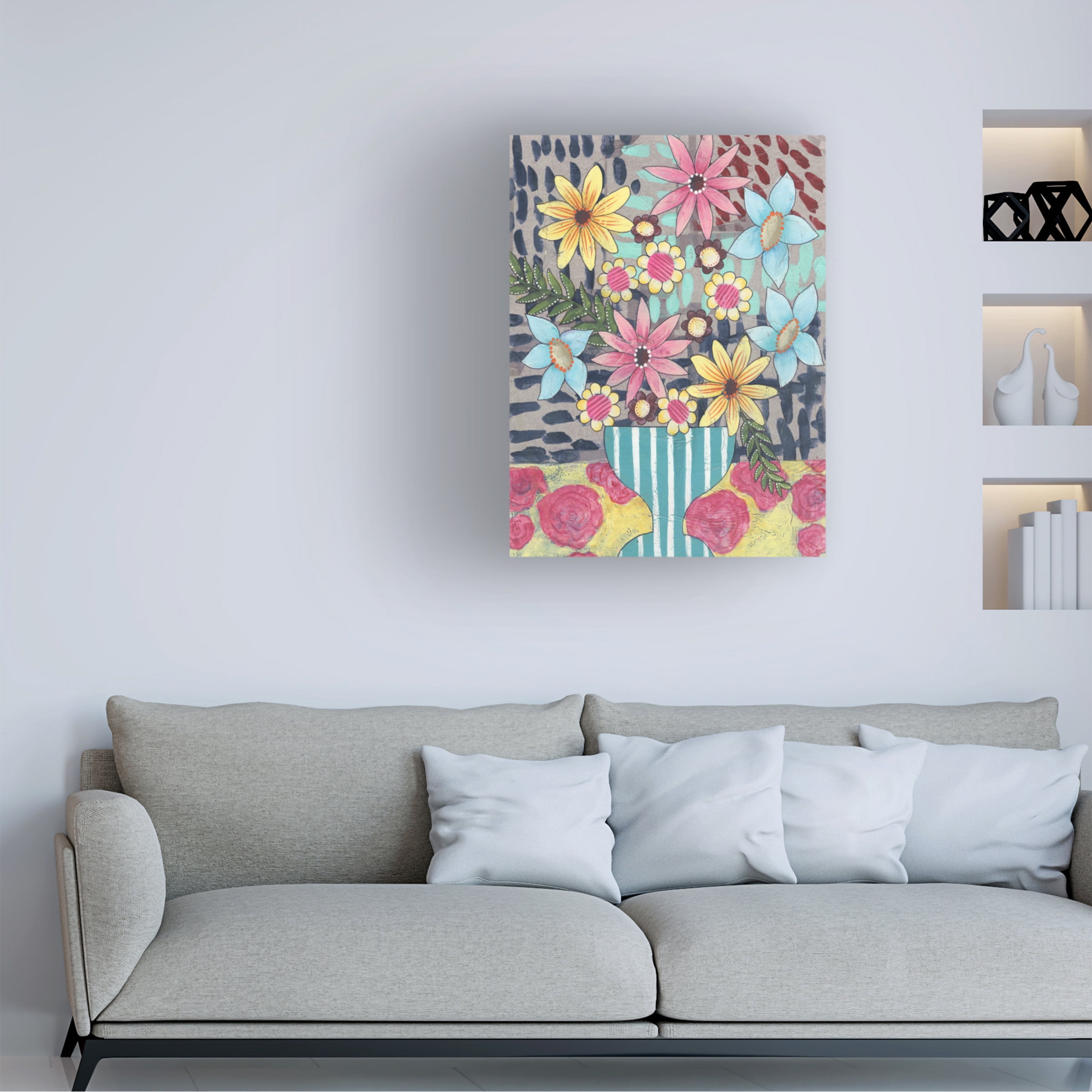 Regina Moore 'Floral Surprise I' Canvas Art