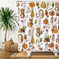thumbnail image 5 of Tchckioa Autumn Cute Animal Shower Curtain for Bathroom,72x72 Inch Waterproof Hooks Bath Curtain Decor, 5 of 6