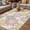 Multicolor, variant on Geometric Flower Outdoor Rug for Patio/Deck/Porch, Non-Slip Large Area Rug 6 x 9 Ft, Vintage Country Floral Orange Grey on Linen Indoor Outdoor Rugs Washable Area Rugs, Camping Rug Carpet Runner