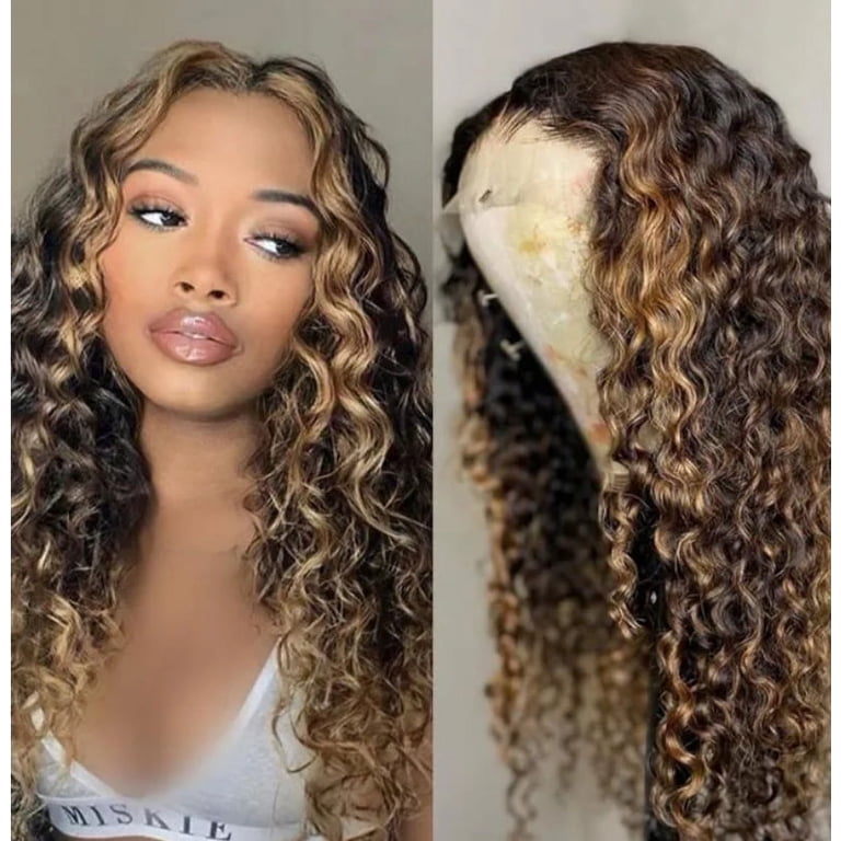 Highlight Wigs Natural Wave Ombre Synthetic wigs Unit Blonde  display picture 3