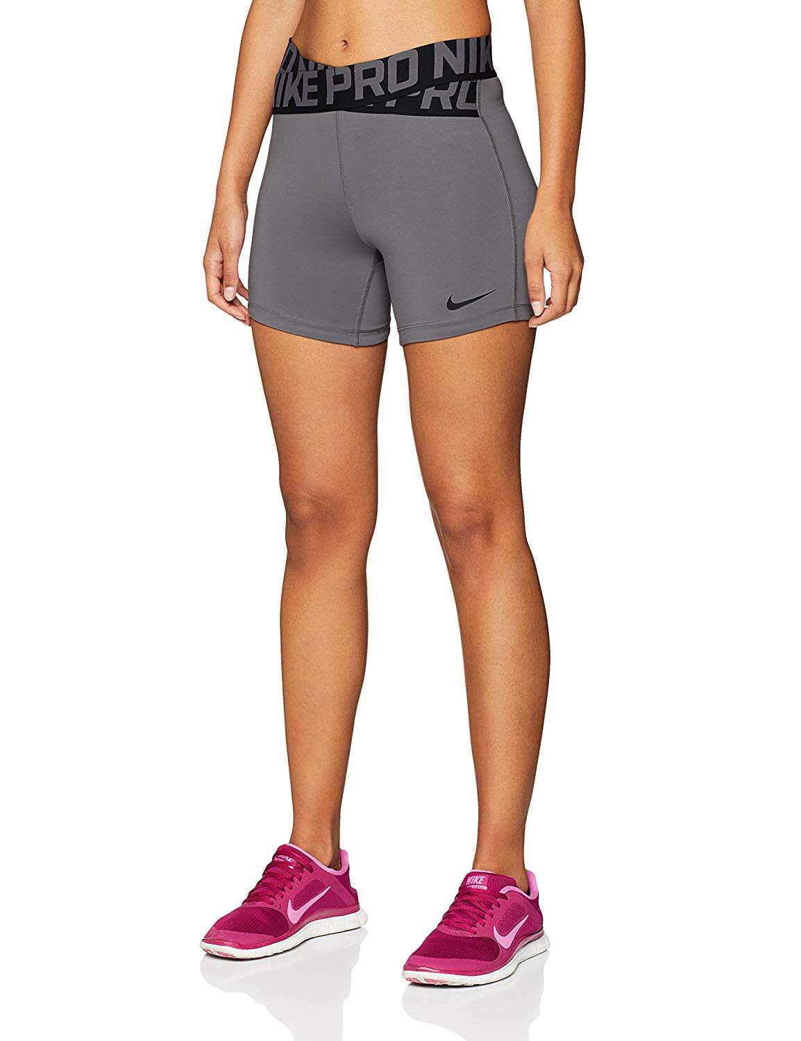 Nike Women's Pro Intertwist Training Shorts (Large, Gunsmoke) - Walmart.com